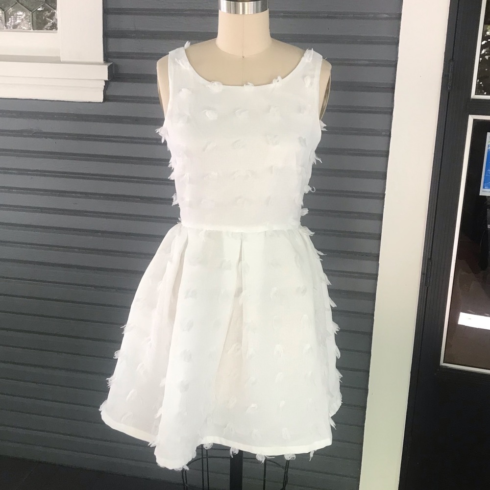 Holly Bracken textured white dress